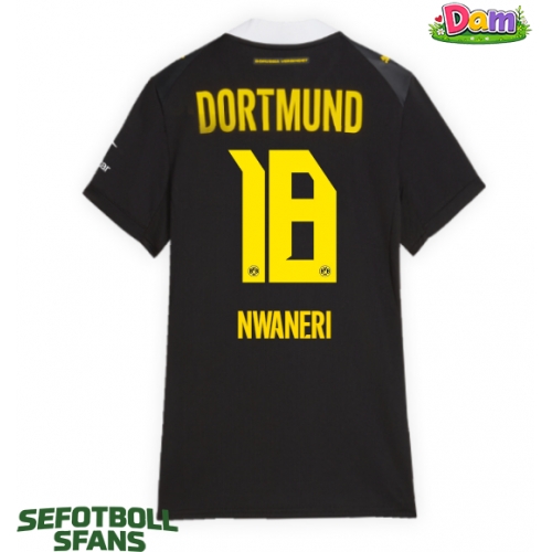 Borussia Dortmund Ethan Nwaneri #18 Bortatröja Kvinnor 2026-27 Kortärmad